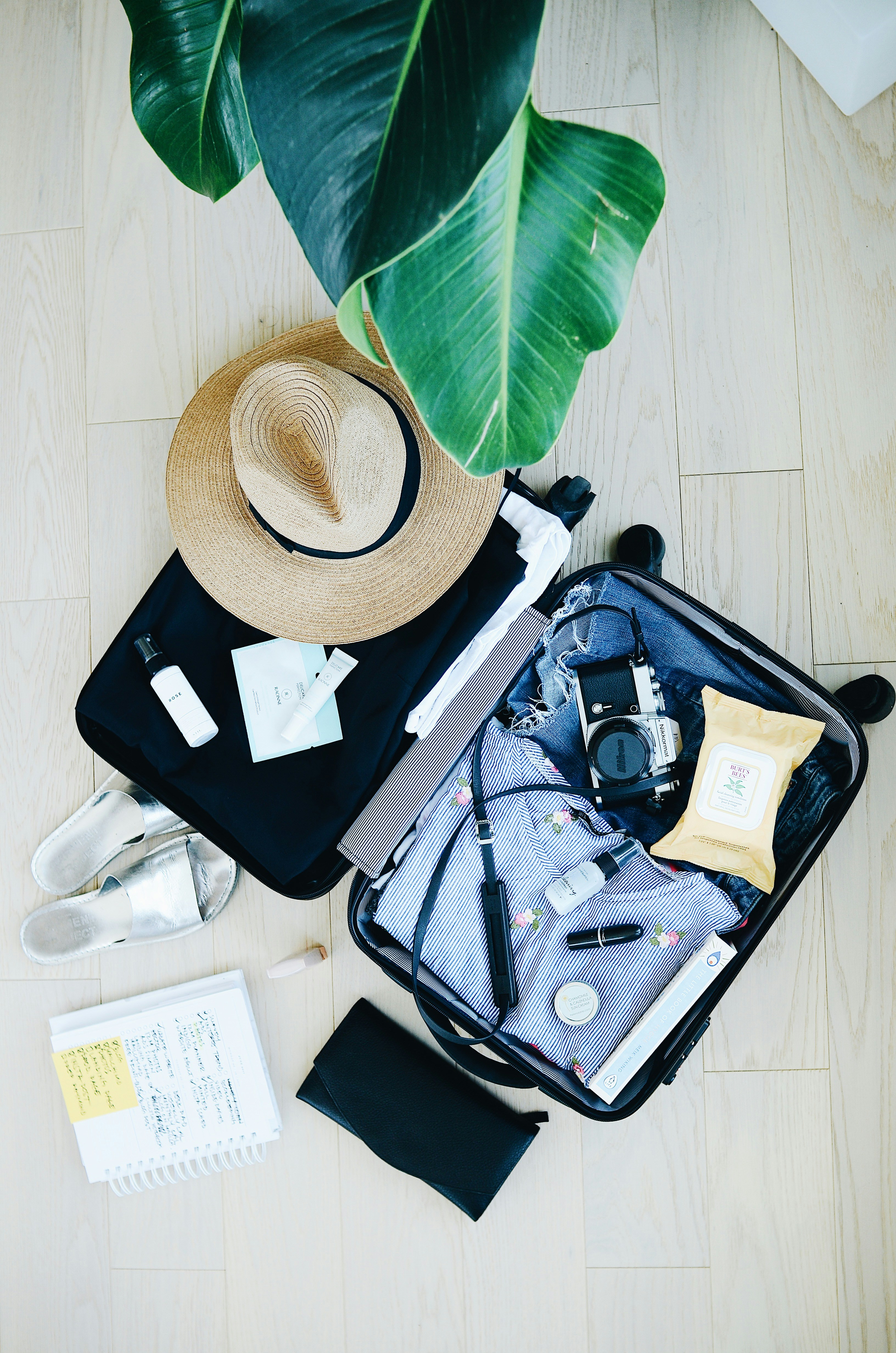 Préparation d'une valise pour le voyage